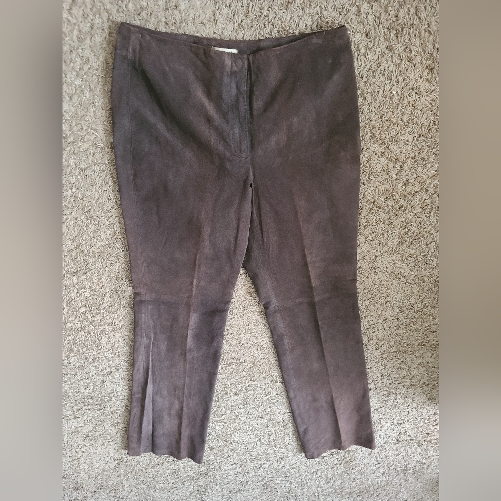 Apostrophe leather pants sz 8 chocolate brown